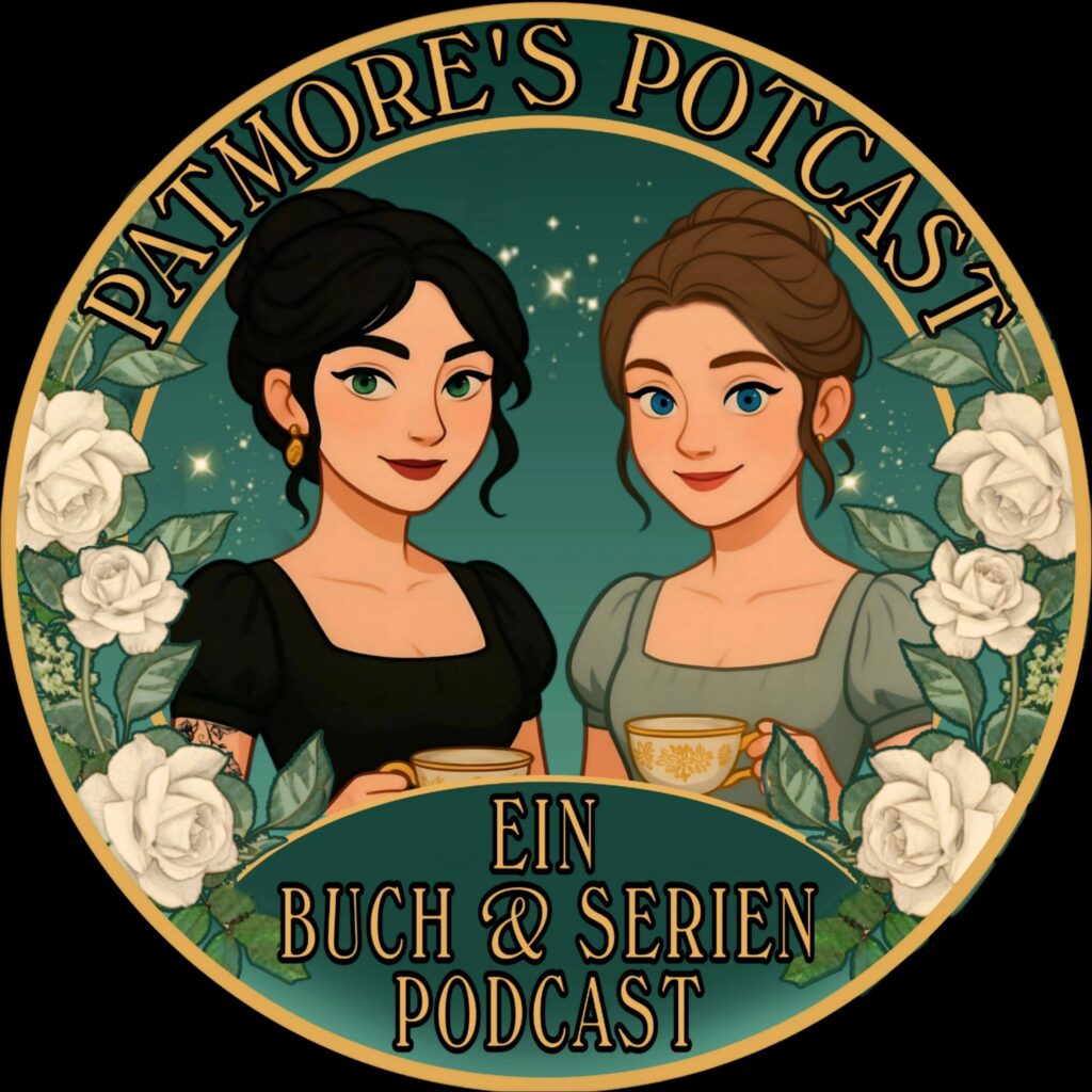 Logo von Patmore's Potcast mit Isa und Mona im Comic Stil.